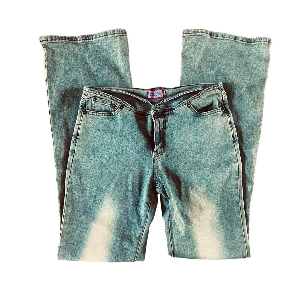 Edikted Y2K Low Waisted Bell Bottom Flared Jeans | L